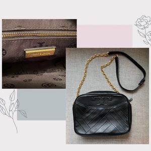 Tory Burch Leather Crossbody, Black